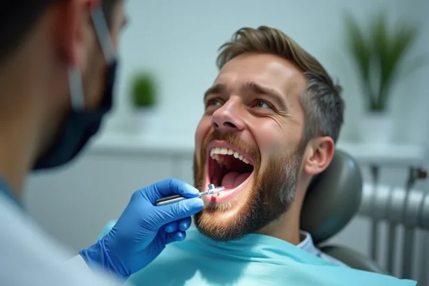 Examen buccal chez le dentiste pour détecter des anomalies sur la langue et la cavité buccale
