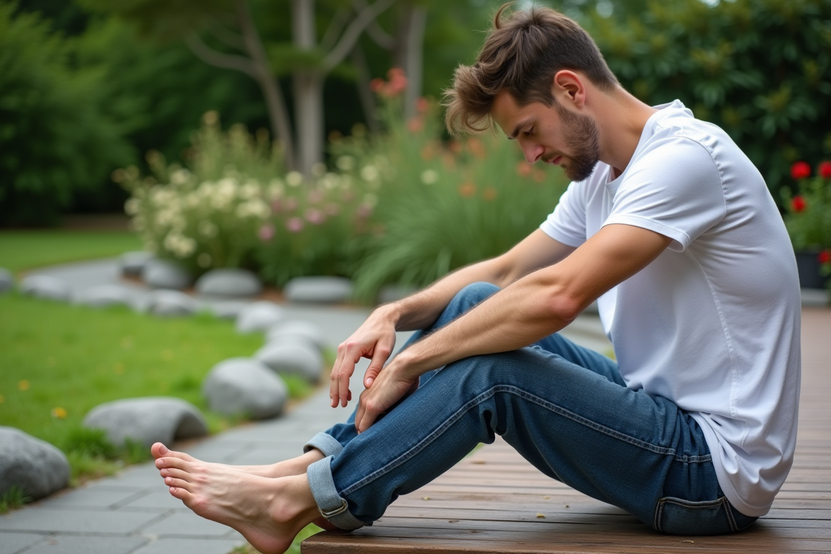 Jeune homme pratiquant l